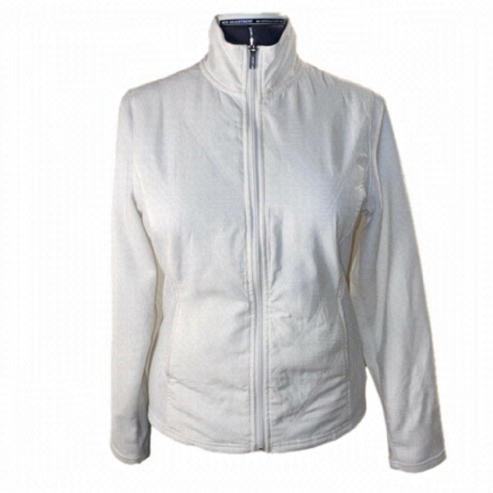 COLUMBIA Women's White Full Zip Long Sleeved Lined High Neck Jacket (Size Small)